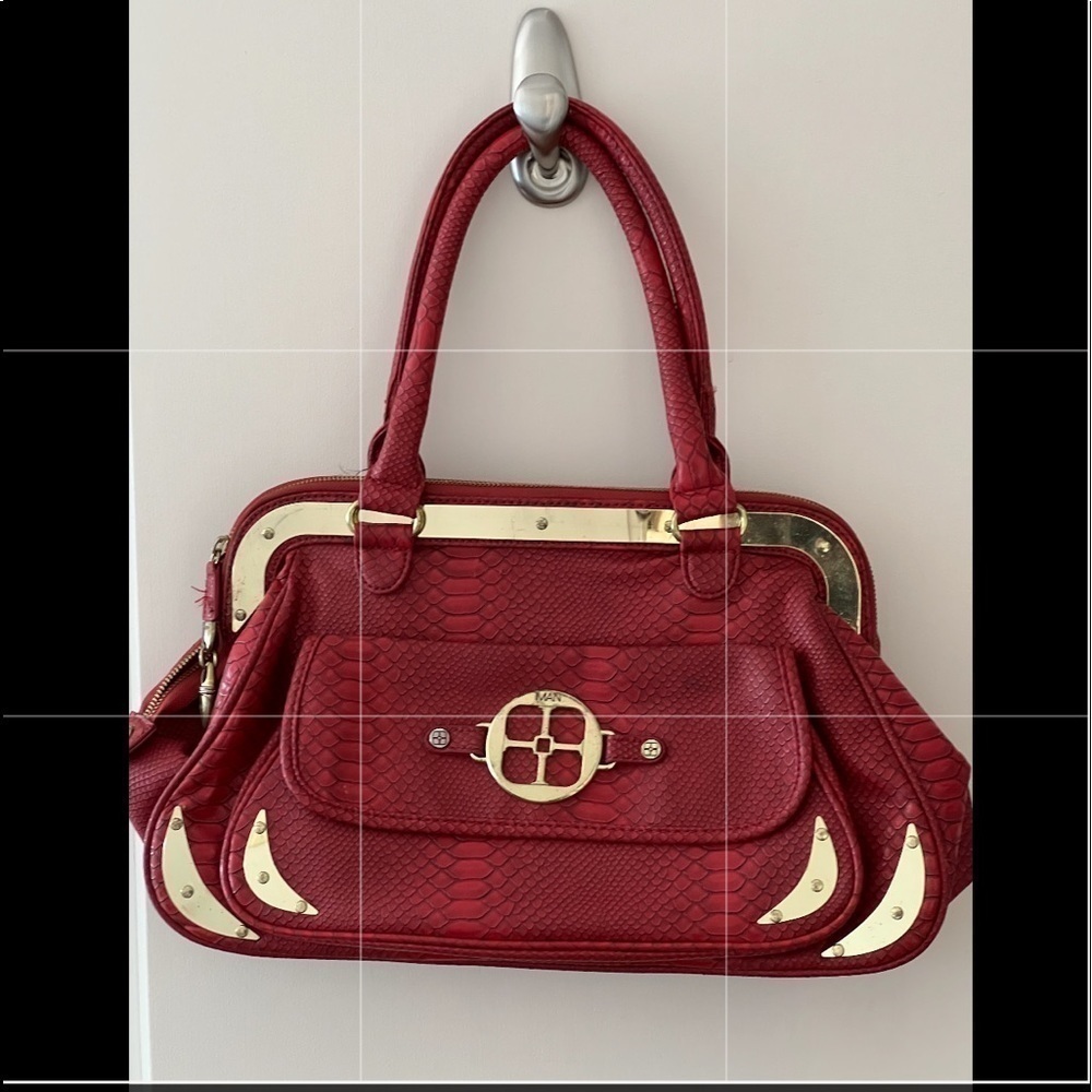 Iman Red And Gold Bag